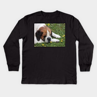 Sleeping or Smelling the Dandelions? Kids Long Sleeve T-Shirt